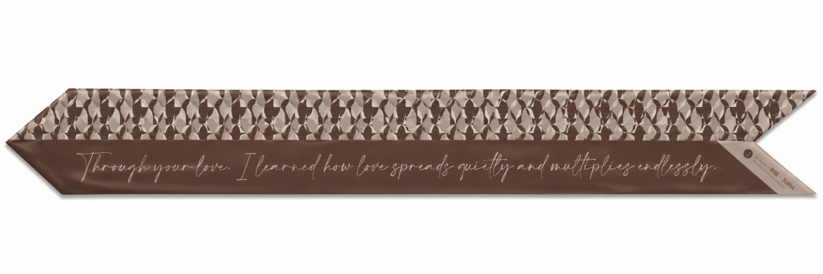 SKINNY SCARF Amour Infini Marron