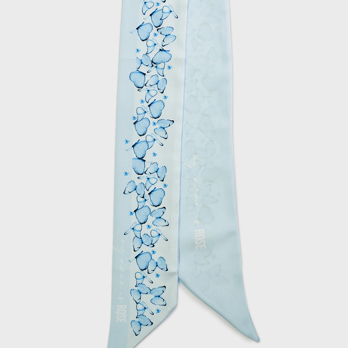 Skinny Scarf Butterflies Blue