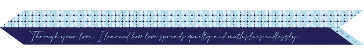 SKINNY SCARF Amour Infini Bleu